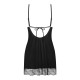 Пеньюар і трусики Obsessive Lobellis chemise & thong M/L-3
