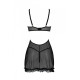 Пеньюар MARINA CHEMISE black S/M - Passion-3