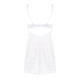 (SALE) Сорочка Obsessive Amor Blanco underwire chemise & thong white S/M-3