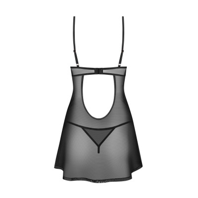 Сорочка Obsessive Euridia chemise & tanga XL/2XL