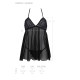 Пеньюар Passion KERRIA CHEMISE black L/XL - ECO Passion-4