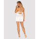 (SALE) Сорочка Obsessive Amor Blanco underwire chemise & thong white L/XL-1