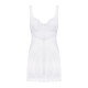 (SALE) Сорочка Obsessive Amor Blanco underwire chemise & thong white L/XL-2