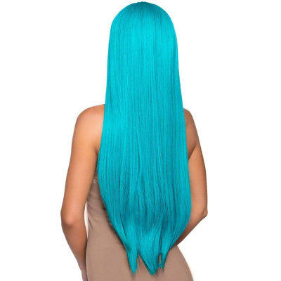 Leg Avenue Long straight center part wig turquoise
