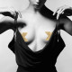 Пестіс - стикини Bijoux Indiscrets - Flash Cross Gold, наклейки на соски-1