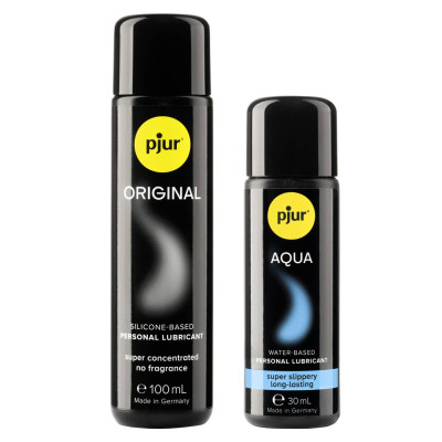 Ювілейний набір лубрикантів pjur 30th Anniversary Gift Set: Original 100 мл та Aqua 30 мл Ювілейний набір лубрикантів pjur 30th Anniversary Gift Set: Original 100 мл та Aqua 30 мл