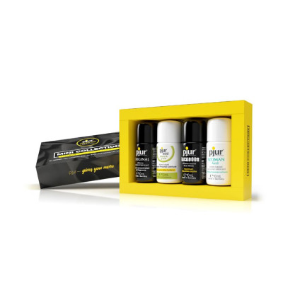 Набір змазок pjur MINI COLLECTION 4×10 мл: med REPAIR glide, WOMAN Nude, ORIGINAL, BACKDOOR Relaxing