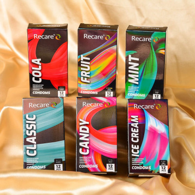 Презервативи Holographic Recare Ultra Thin Mint Condoms 12шт, ультратонкі, аромат: м'ята