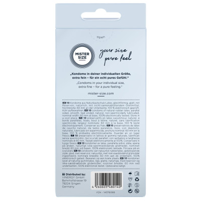 Презервативи MISTER SIZE 60 (10 шт) Презервативи MISTER SIZE 60 (10 шт)