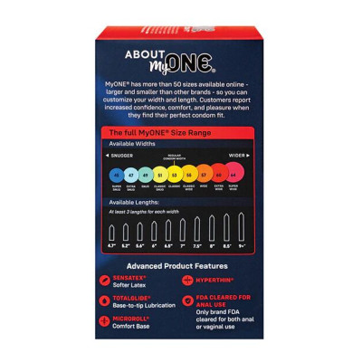 Презервативи MyONE Super Wide 10 шт, картонна коробка