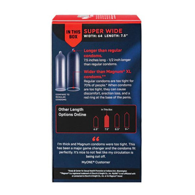 Презервативи MyONE Super Wide 10 шт, картонна коробка