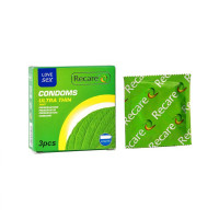 Презервативи Ultra Thin Mint Condoms 3 шт, ультратонкі, аромат: м'ята