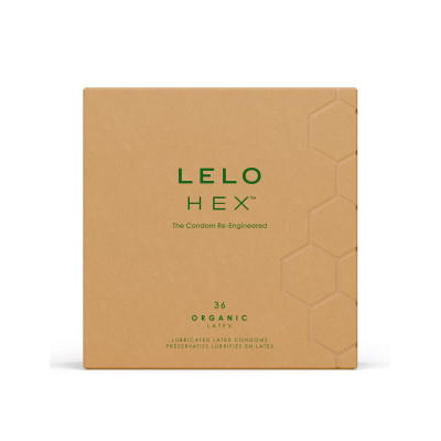 Презервативи LELO HEX Condoms Organic 36 Pack, тонкі та суперміцні