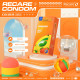 Презервативи Recare Color Fruit Flavour Condoms 12 шт, аромати: м'ята, банан, полуниця-4
