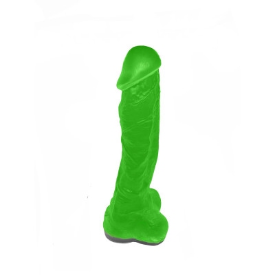 Крафтове мило-член із присоскою Чистый Кайф Green size XL, натуральне