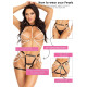 Комплект із перлинами Leg Avenue Faux Pearl Halter Harness L-4