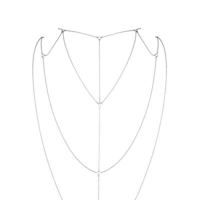 Ланцюжок для спини Bijoux Indiscrets Magnifique Back and Cleavage Chain - Silver, прикраса для тіла