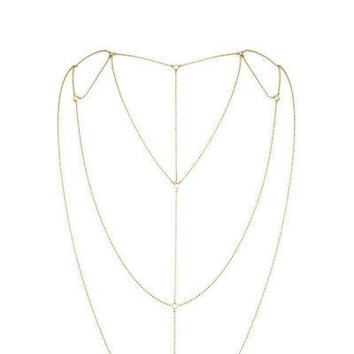 Ланцюжок для спини Bijoux Indiscrets Magnifique Back and Cleavage Chain - Gold, прикраса для тіла