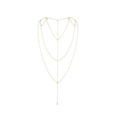 Ланцюжок для спини Bijoux Indiscrets Magnifique Back and Cleavage Chain - Gold, прикраса для тіла