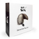 Силіконова анальна пробка з хвостом із натурального хутра Art of Sex size M Artctic fox-5