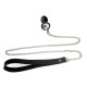 Силіконова анальна пробка Art of Sex Metal Anal Plug with Leash size S з повідцем Black-1