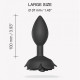 Силіконова анальна пробка Love To Love OPEN ROSES L SIZE - BLACK ONYX-2