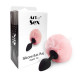 Силіконова анальна пробка М Art of Sex - Silicone Bunny Tails Butt plug, колір Рожевий, діаметр 3,5-2