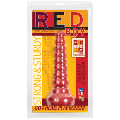 Анальна пробка-втулка Doc Johnson Red Boy - Red Ringer Anal Wand, макс. діаметр 4,5 см XL