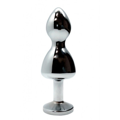 Анальна пробка Wooomy Lollypop Double Ball Metal Plug Blue L