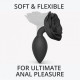 Силіконова анальна пробка Love To Love OPEN ROSES L SIZE - BLACK ONYX-1