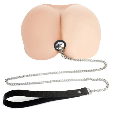 Силіконова анальна пробка Art of Sex Metal Anal Plug with Leash size S з повідцем Black Силіконова анальна пробка Art of Sex Metal Anal Plug with Leash size S з повідцем Black