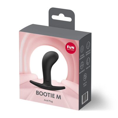 Анальна пробка Fun Factory BOOTIE M Black, діаметр 3,3 см, тонкий обмежувач