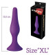 Анальна пробка з присоскою MAI Attraction Toys №35 Purple, довжина 15,5 см, діаметр 3,8см-2