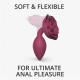 Силіконова анальна пробка Love To Love OPEN ROSES M SIZE - PLUM STAR-1