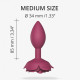 Силіконова анальна пробка Love To Love OPEN ROSES M SIZE - PLUM STAR-2