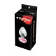 Металева анальна пробка з рожевим кристалом MAI Attraction Toys №74 (м'ята упаковка)-3
