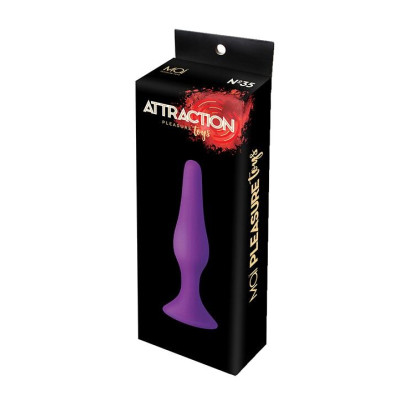 Анальна пробка з присоскою MAI Attraction Toys №35 Purple, довжина 15,5 см, діаметр 3,8см