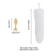 Металева анальна пробка Лисячий хвіст LOCKINK SEVANDA White Fox-Tail Anal Pear-shape Plug-6