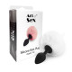 Силіконова анальна пробка М Art of Sex - Silicone Bunny Tails Butt plug, колір Білий, діаметр 3,5 см-2