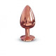 Металева анальна пробка із прикрасою у вигляді кристалу Dorcel - Diamond Plug L-1