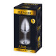 Металева анальна пробка з кристалом Alive Mini Metal Butt Plug White S-1