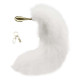Металева анальна пробка Лисячий хвіст LOCKINK SEVANDA White Fox-Tail Anal Rose-shape Plug-3