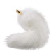 Металева анальна пробка Лисячий хвіст LOCKINK SEVANDA White Fox-Tail Anal Rose-shape Plug-2