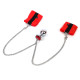 Наручники з металевою анальною пробкою Art of Sex Handcuffs with Metal Anal Plug size M Red-2