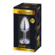 Металева анальна пробка з кристалом Alive Mini Metal Butt Plug Black M-1