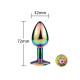 Металева анальна пробка MAI Attraction Toys №72 Rainbow-1