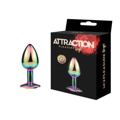Металева анальна пробка MAI Attraction Toys №72 Rainbow