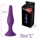 Анальна пробка з присоскою MAI Attraction Toys №34 Purple, довжина 12,5см, діаметр 3,2 см-2
