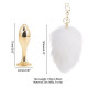 Металева анальна пробка Кролячий хвост LOCKINK SEVANDA White Bunny-Tail Anal Rose-shape Plug-6