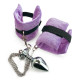Наручники з металевою анальною пробкою Art of Sex Handcuffs with Metal Anal Plug size M Purple-5